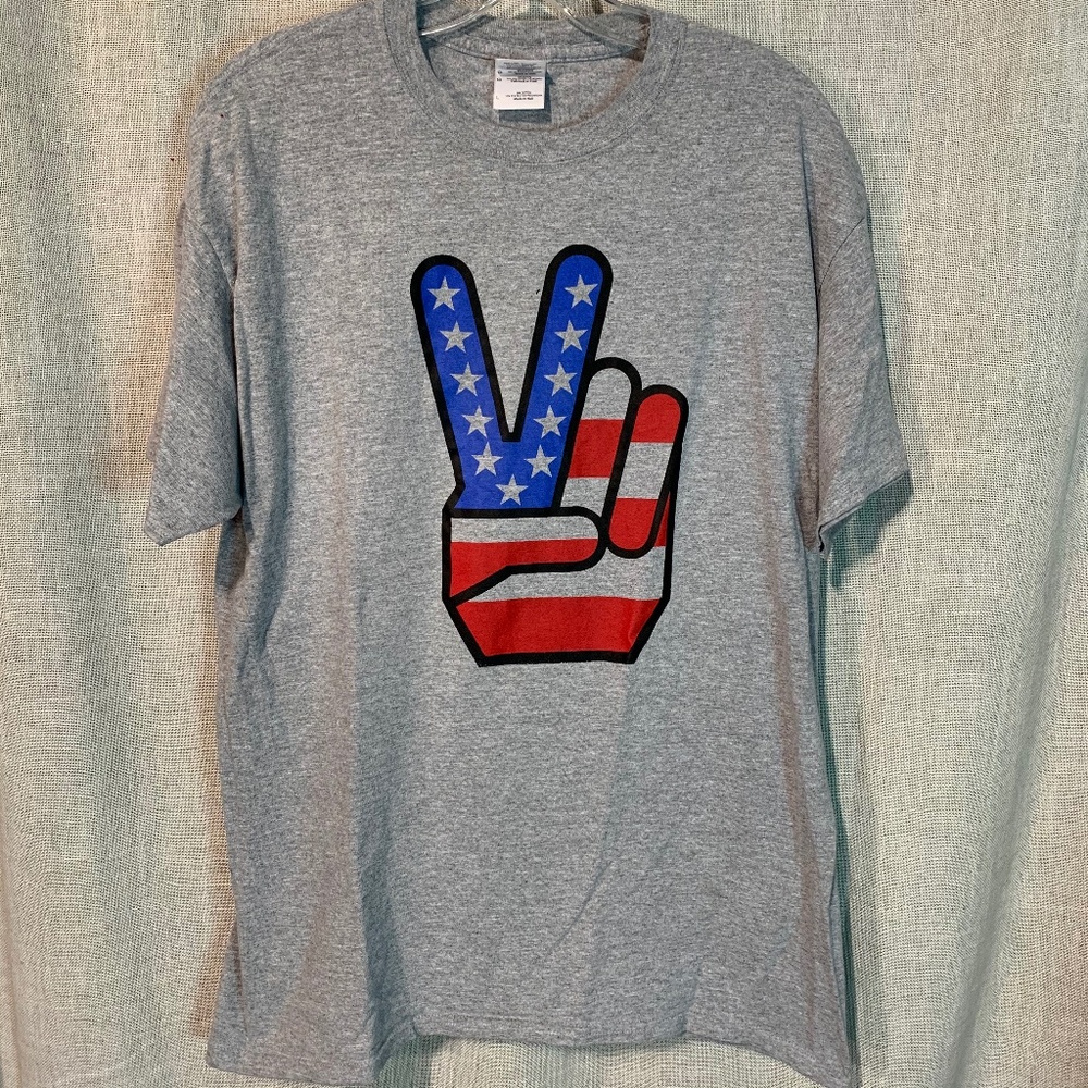 American Flag Peace Sign tee